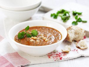 Watercress, Spiced Tomato and Chick Pea Soup