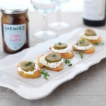 Grilled Goat’s Cheese Croutes with Pickled Shallots