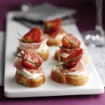 Balsamic Strawberry and Parma Ham Crostinis