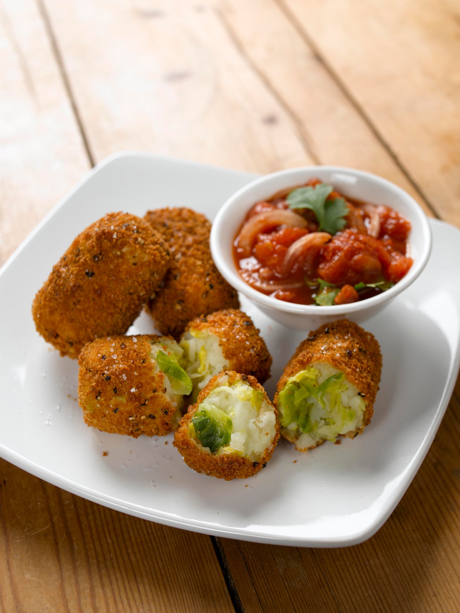 Brussels Sprouts and Chopin Potato Croquettes