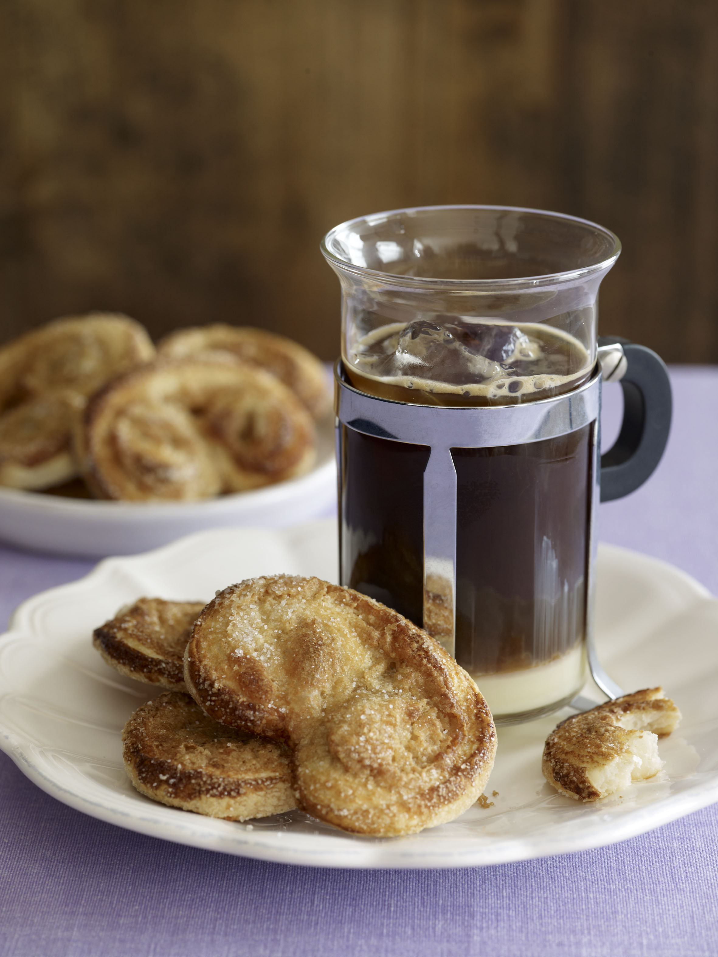 Iced Coffe and Palmiers