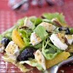 Turkey and Orange Prune Salad with Toasted Pecan Nuts