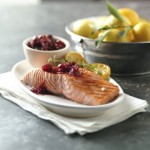 Salmon with Spiced Cranberry Relish